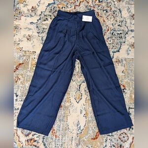 Blue Satin Pants